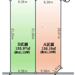 地型図（対象は２区画合計）